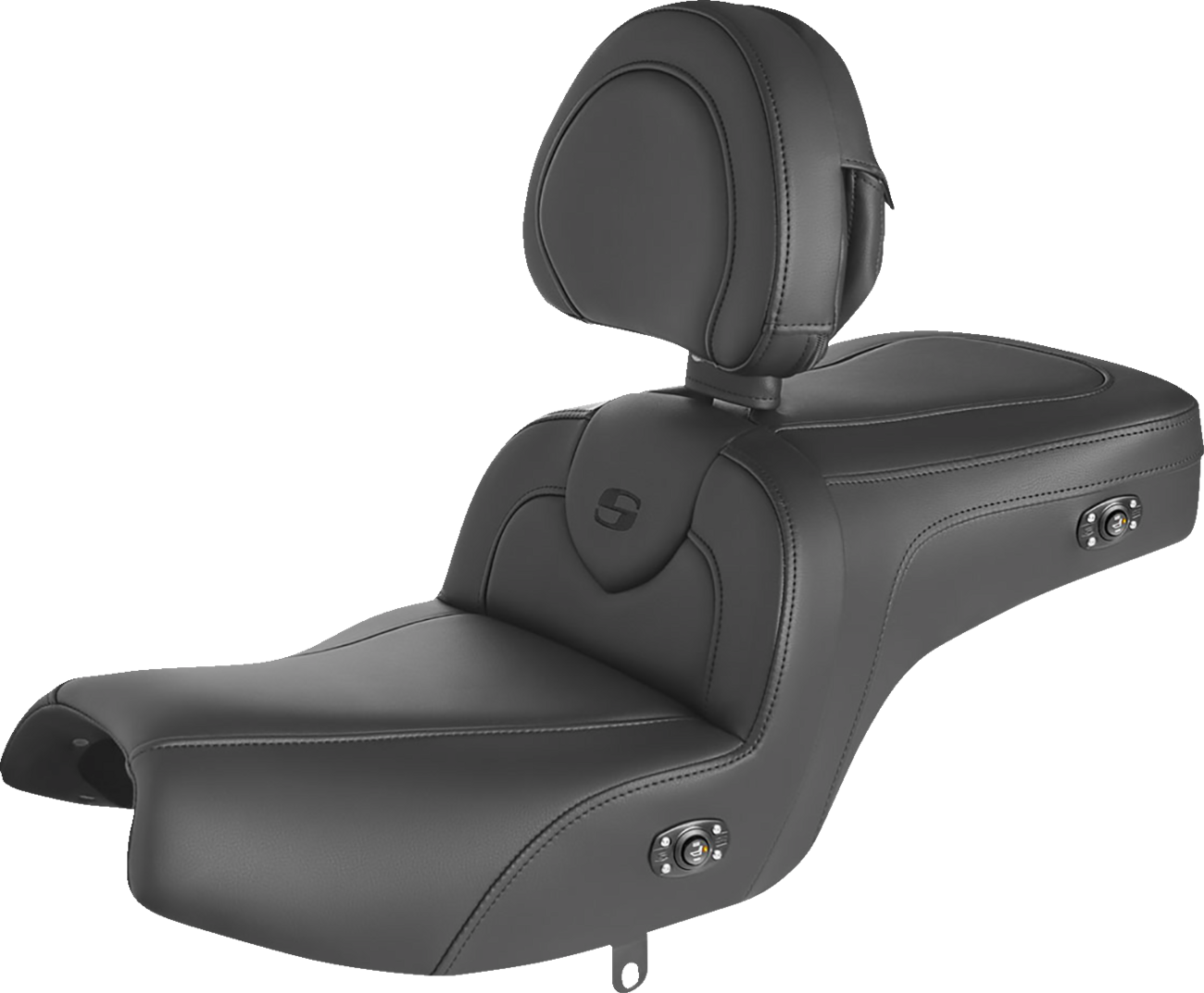 RoadSofa™ Seat - With Backrest - Black W/ Black Stitching - Heated - Challenger/Pursuit '20-'24