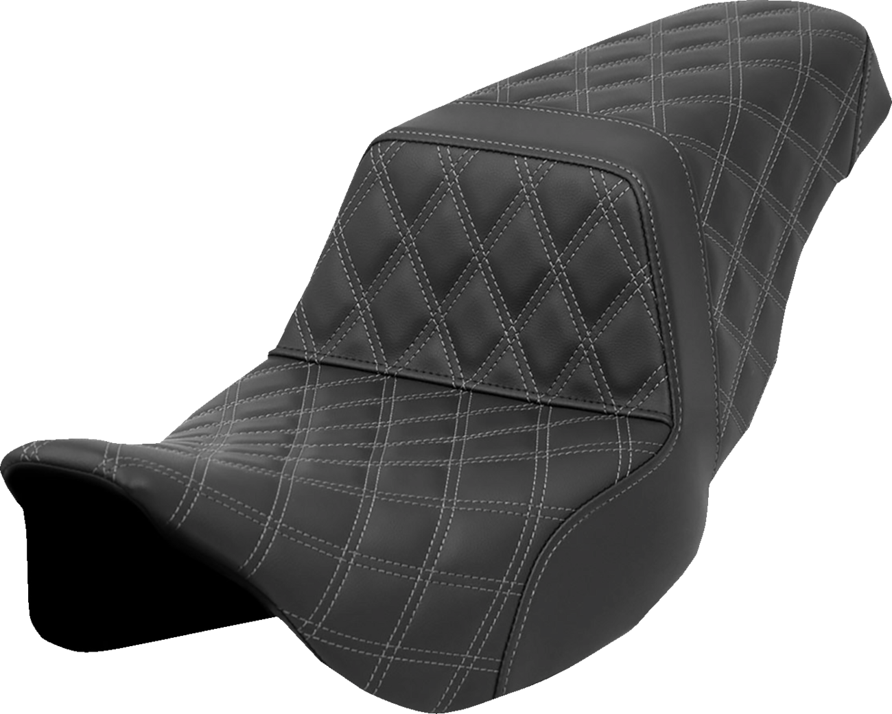 Step-Up Seat - Lattice Stitch - Gray Stitch - FLH/FLT '08-'23