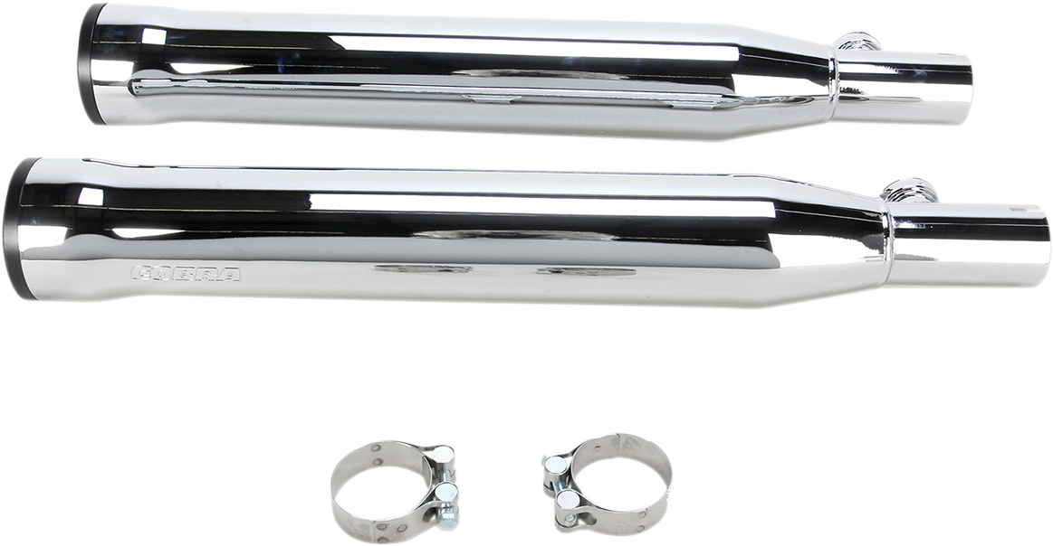 Slip-On Mufflers With Race Pro Tips - 3" - Chrome - '00-'06 FXST/B/C/S, FLST/C