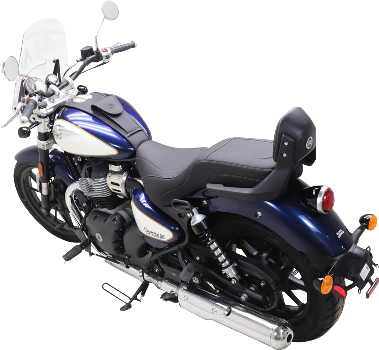 Squareback 2-Up Seat - Black W/ Steel Stitch - Royal Enfield '24-'25