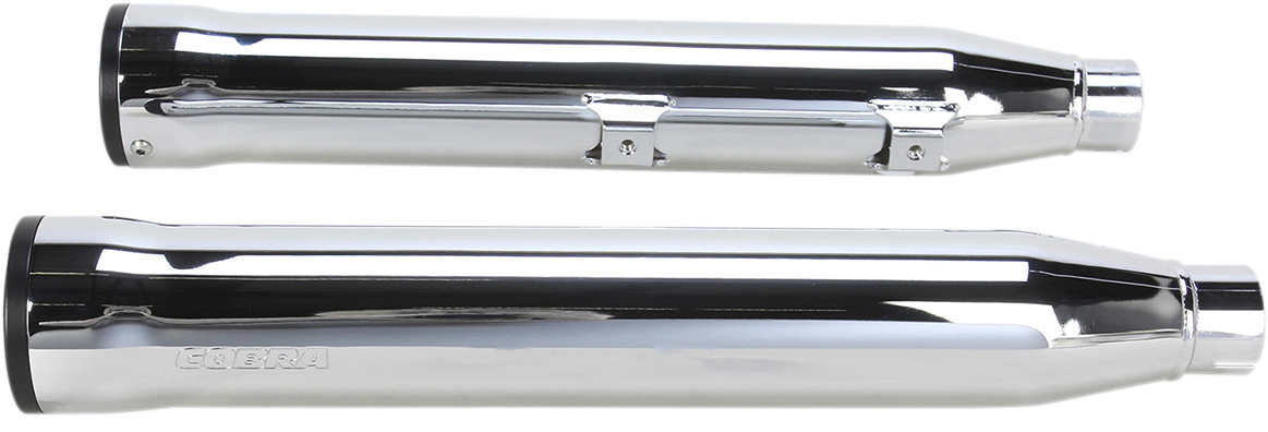 Slip-On Mufflers With Race Pro Tips - 3" - Chrome - '07-'17 FXST/B/C, FLSTC/FXCW/C