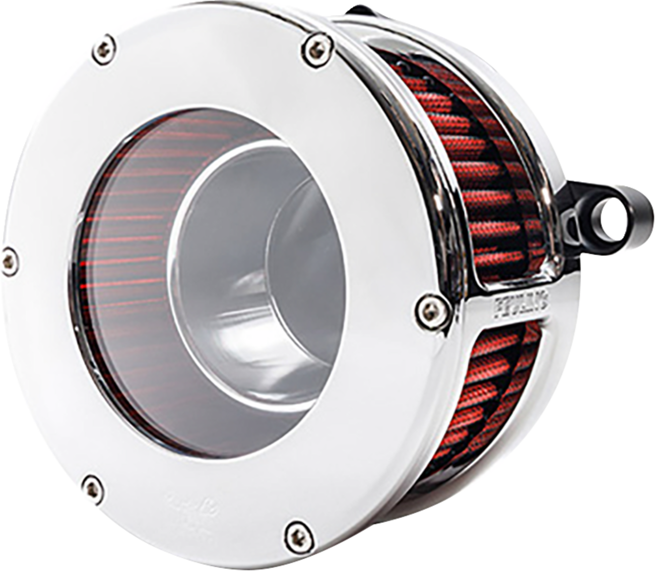 BA Air Cleaner Kit - Chrome/Clear With Red Filter - M8