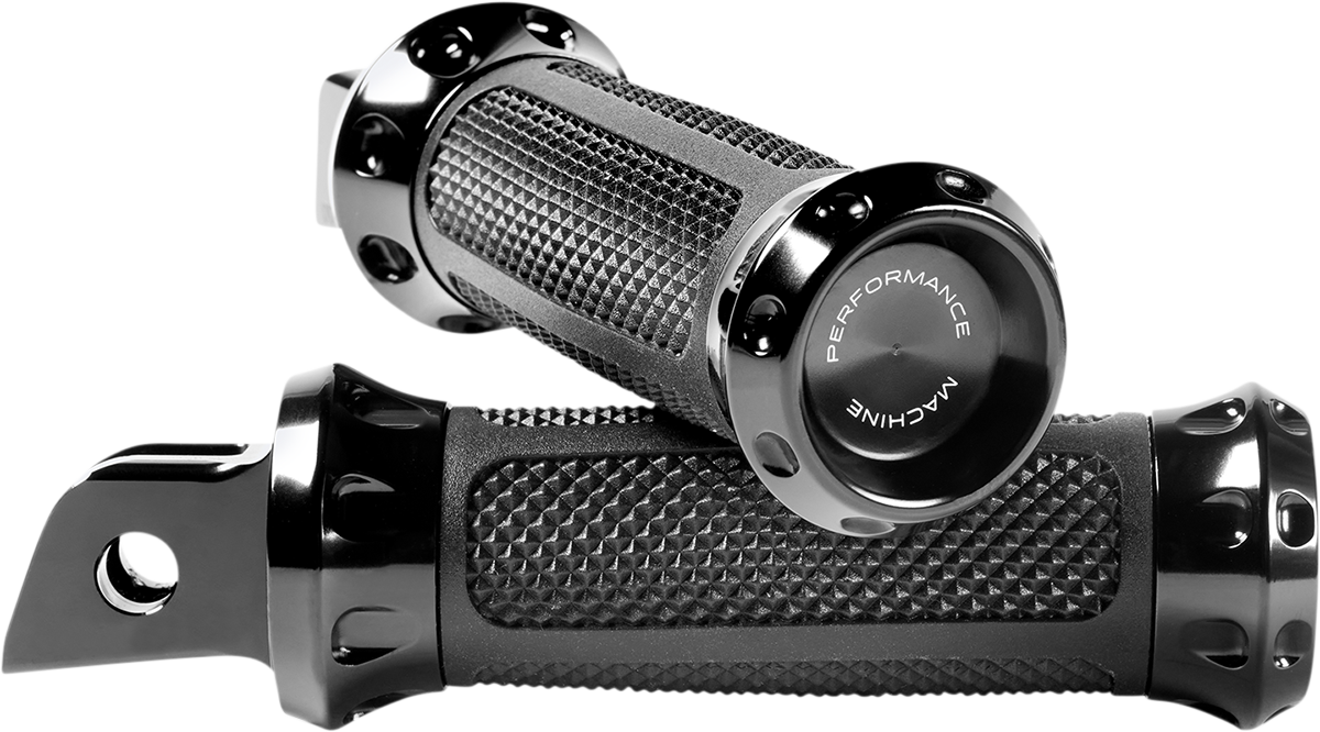 Overdrive Foot Pegs - Driver - Black - FL/FX