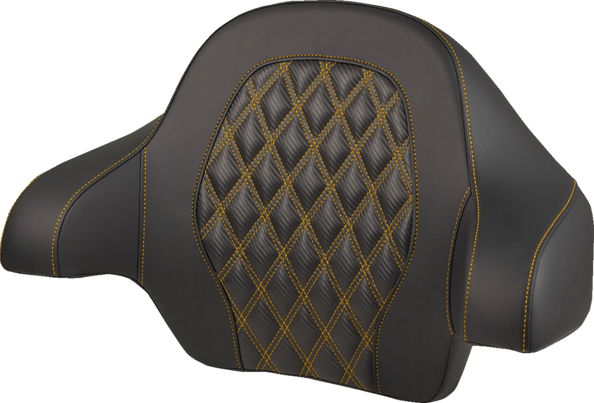 Tour-Pak® Backrest Pad - Lattice Stitch - Gold Stitch - FL '14-'25