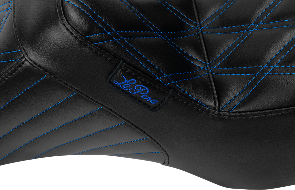Tailwhip Seat - Blue Double Diamond Stitch - FLH/FLT -'23-'25