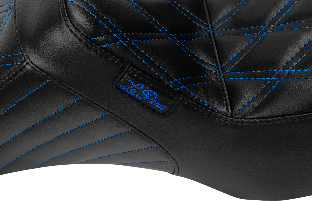 Tailwhip Seat - Blue Double Diamond Stitch - FLH/FLT -'23-'25