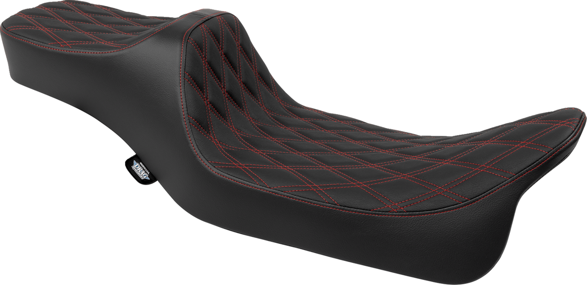 Predator III Seat - Extended Reach - Double Diamnd - Red Stitching - FLH/FLT '08-'24