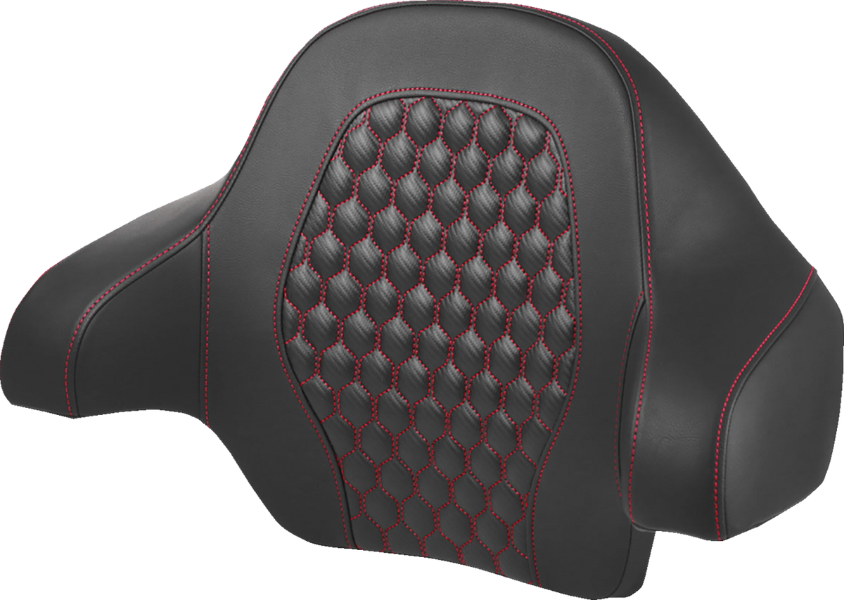 Tour Pack Backrest Pad - Honeycomb - Red Stitching - FL '14-'24