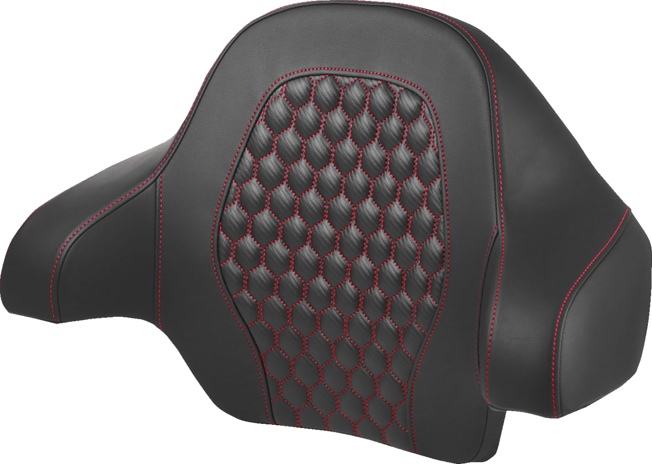 Tour Pack Backrest Pad - Honeycomb - Red Stitching - FL '14-'24