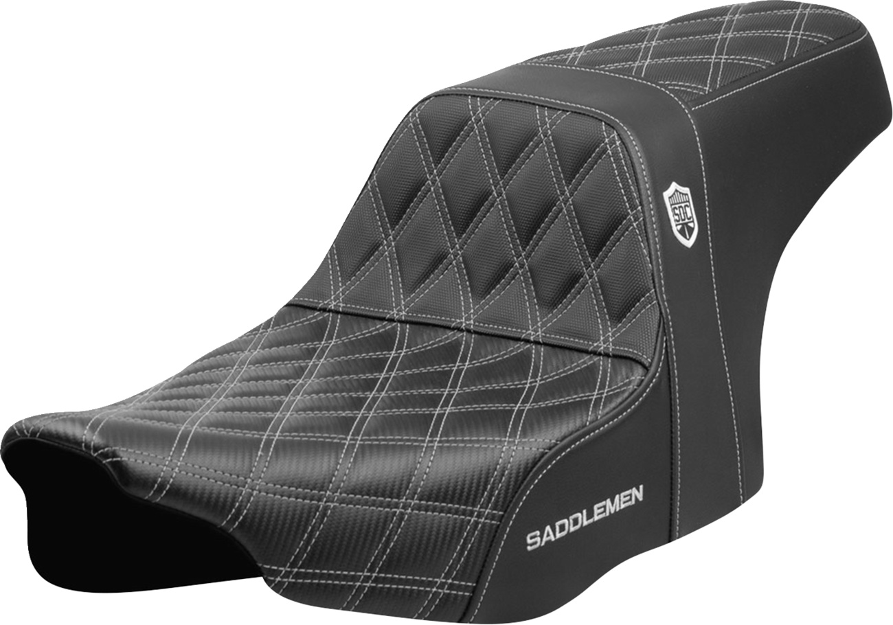 Pro Series SDC Performance Seat - Silver Stitching - W/O Backrest - FLT/FLH '23-'24