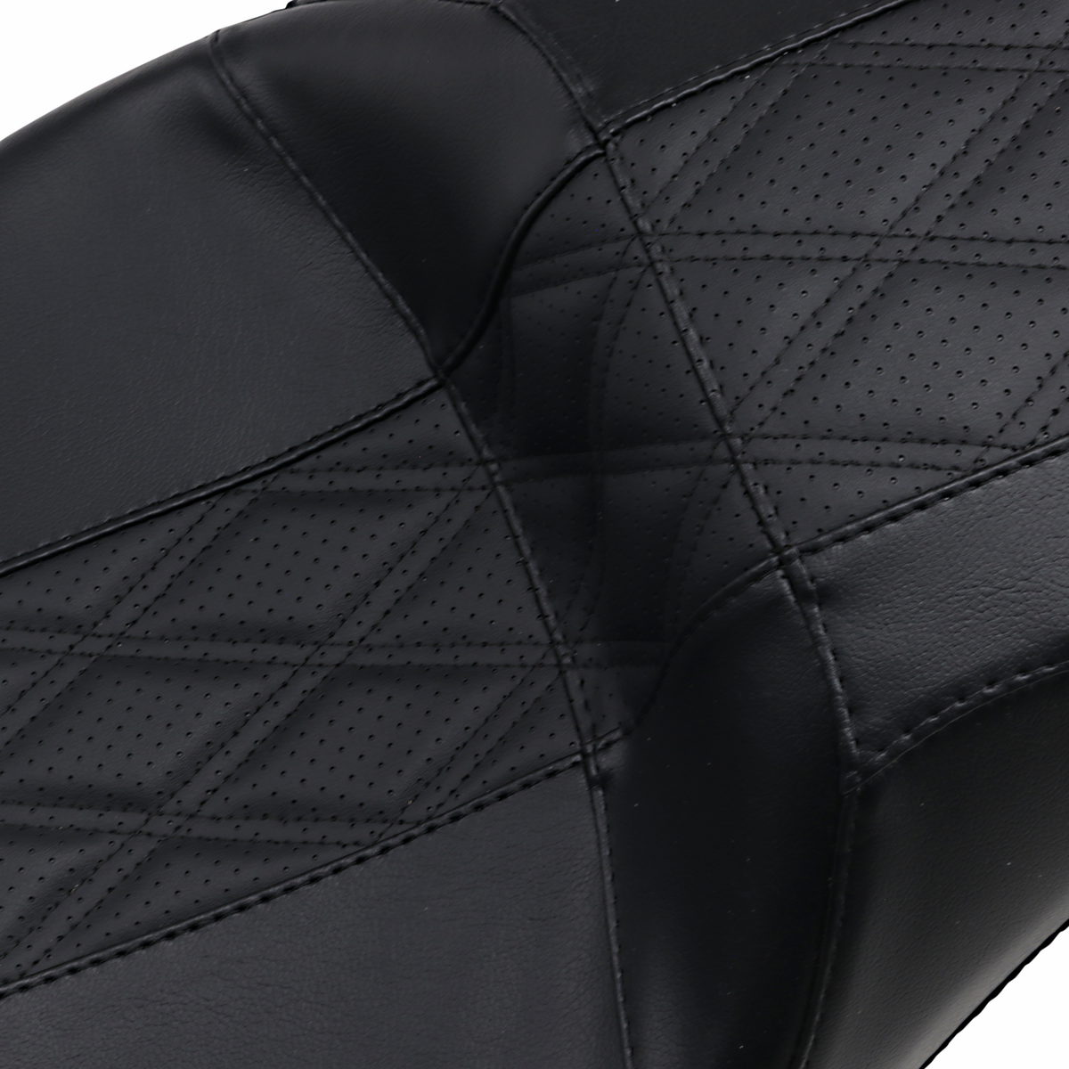 Outcast GT-2 Seat - 2-Up - W/O Backrest - Black Double Diamond - Perforated - FL '08-'23