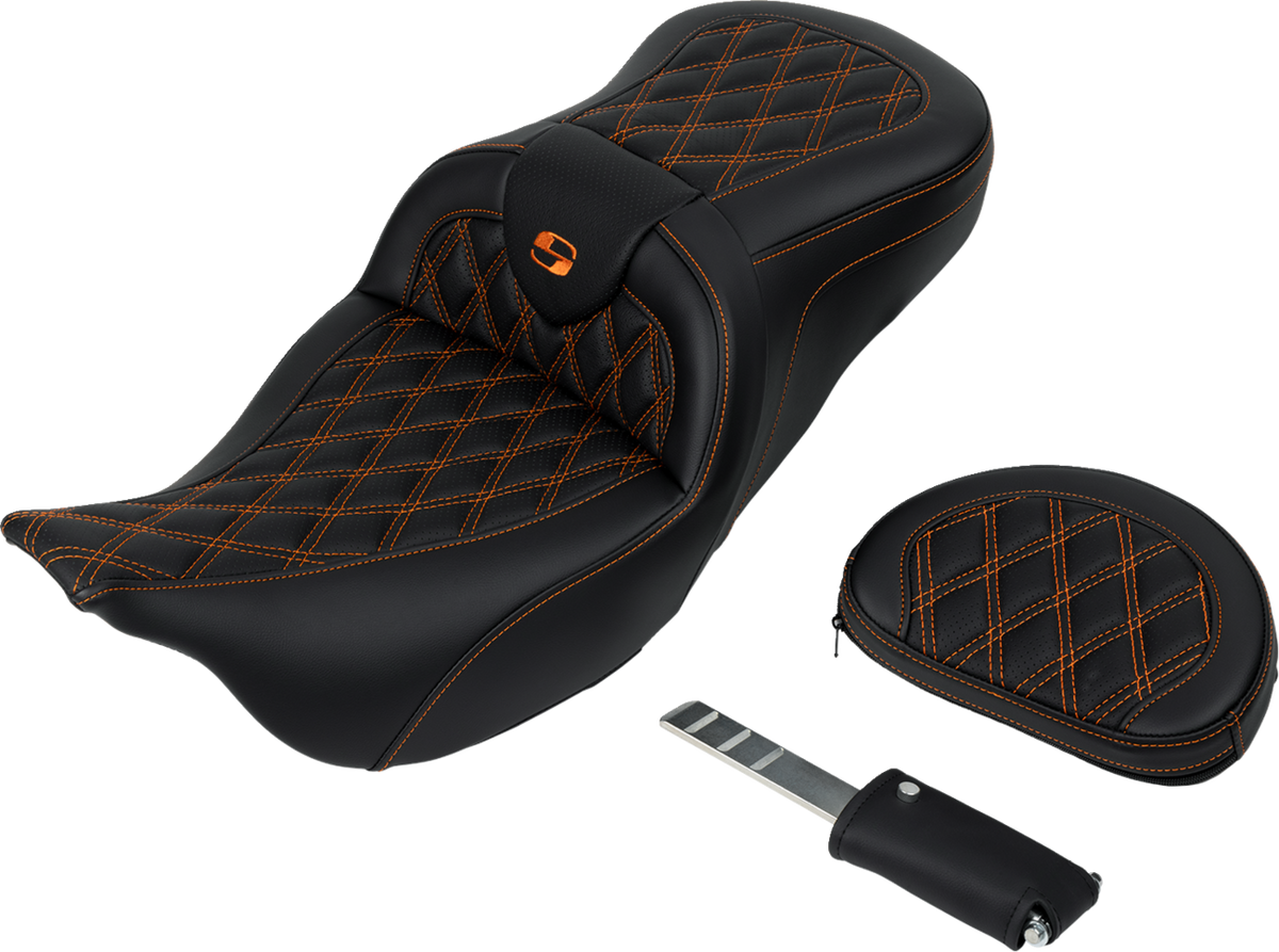 Roadsofa™ Seat - With Backrest - Orange Stitch - FL '08-'23