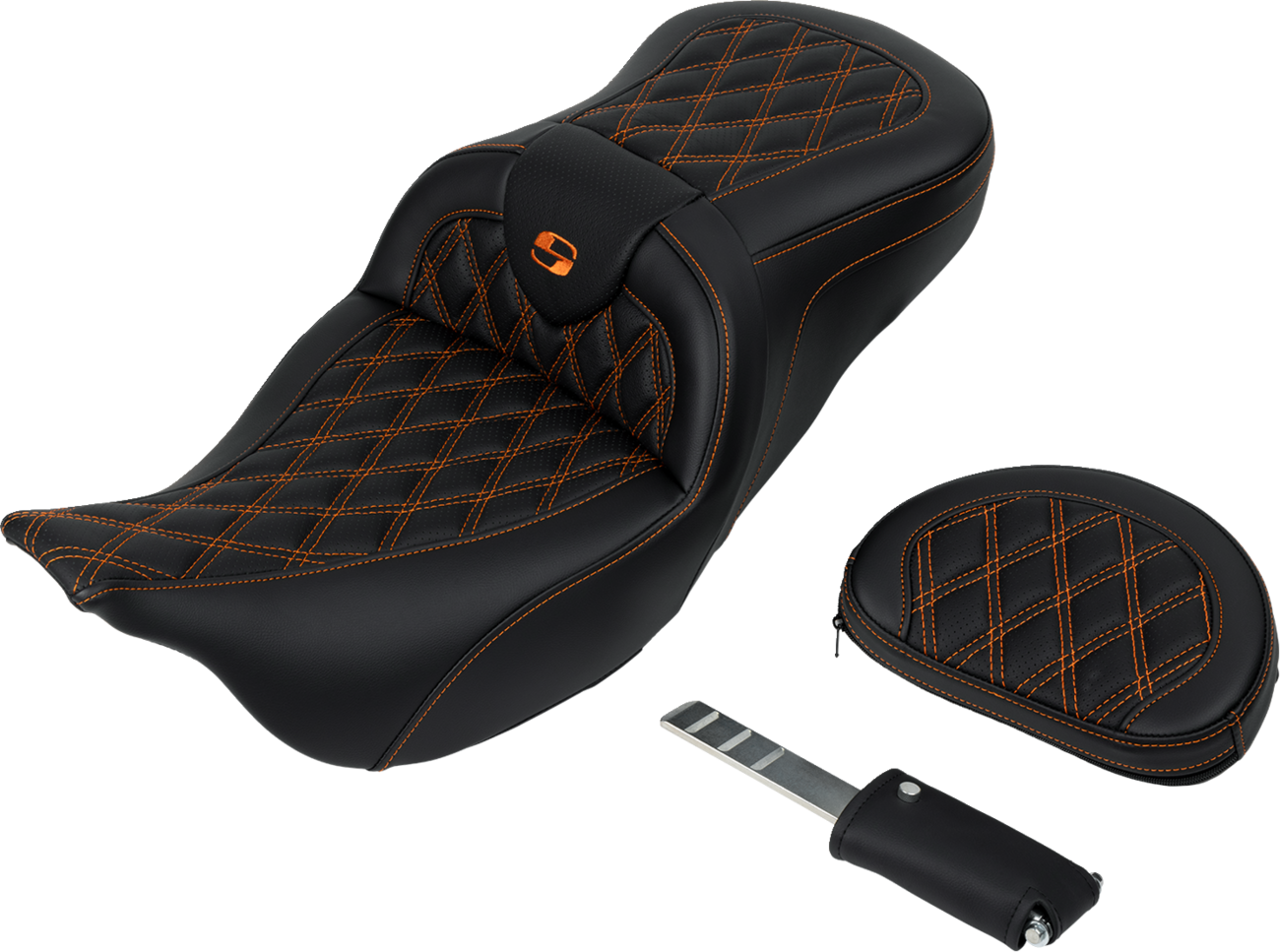 Roadsofa™ Seat - With Backrest - Orange Stitch - FL '08-'23