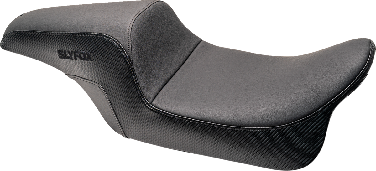 Drifter Seat - Black Logo - Smooth Vinyl - Carbon Fiber - FL '08-'23