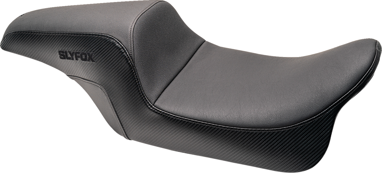 Drifter Seat - Black Logo - Smooth Vinyl - Carbon Fiber - FL '08-'23