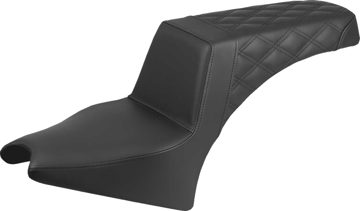 Step-Up Seat - Rear Lattice Stitch - Black - Indian Scout '25