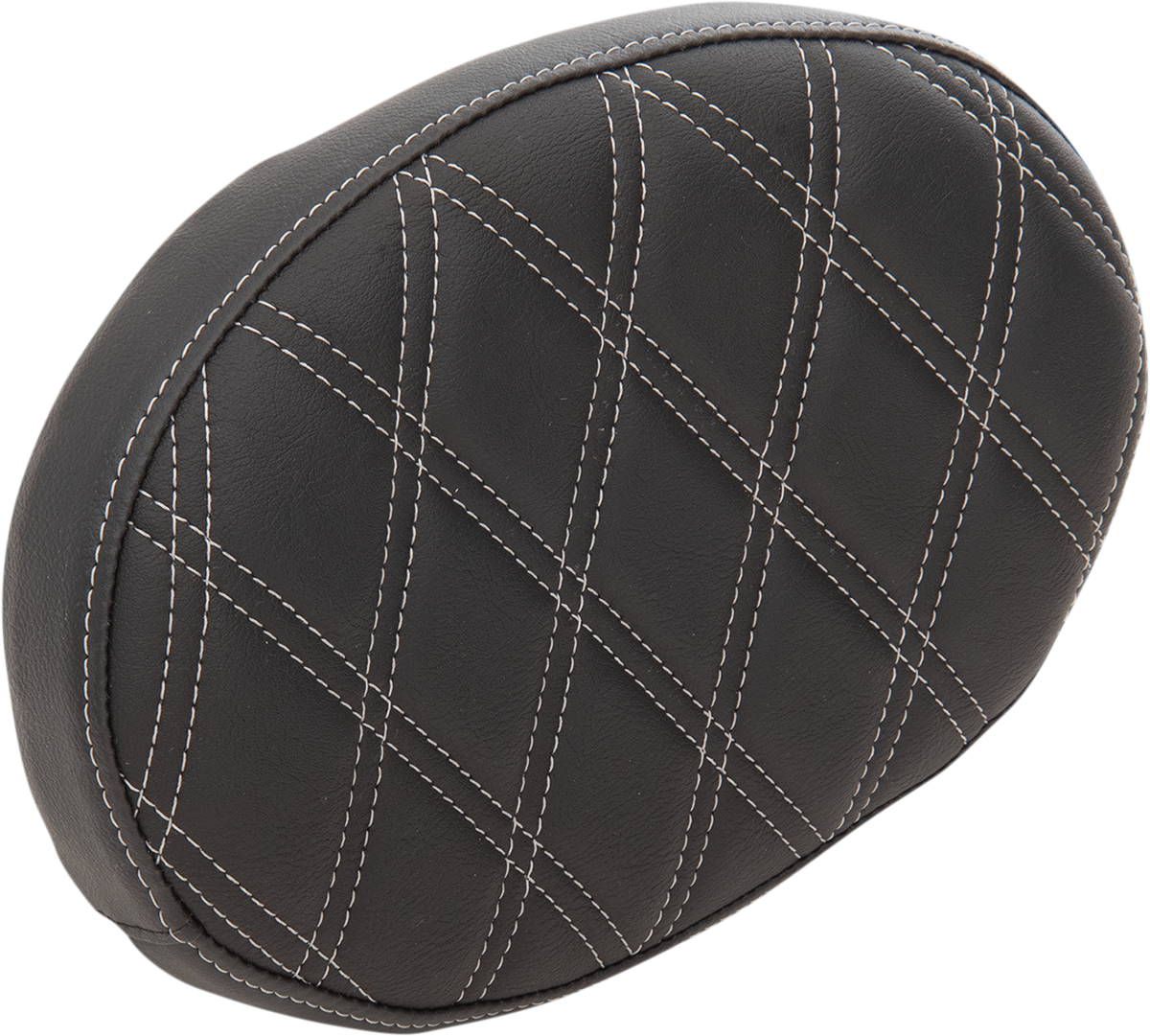 Oval Sissy Bar Pad - Double Diamond - SIlver Stitch - FL '99-'22