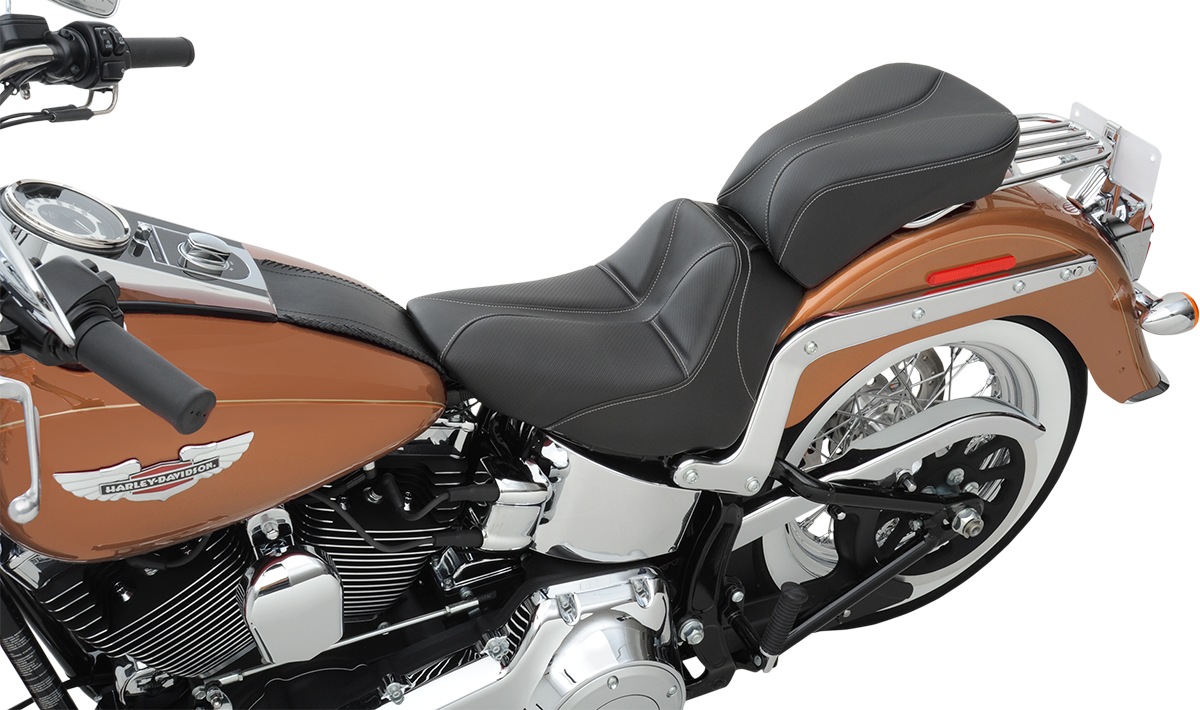 Dominator Solo Seat - W/O Backrest - Black W/ Gray Stitching - FLSTC/N '06-'17