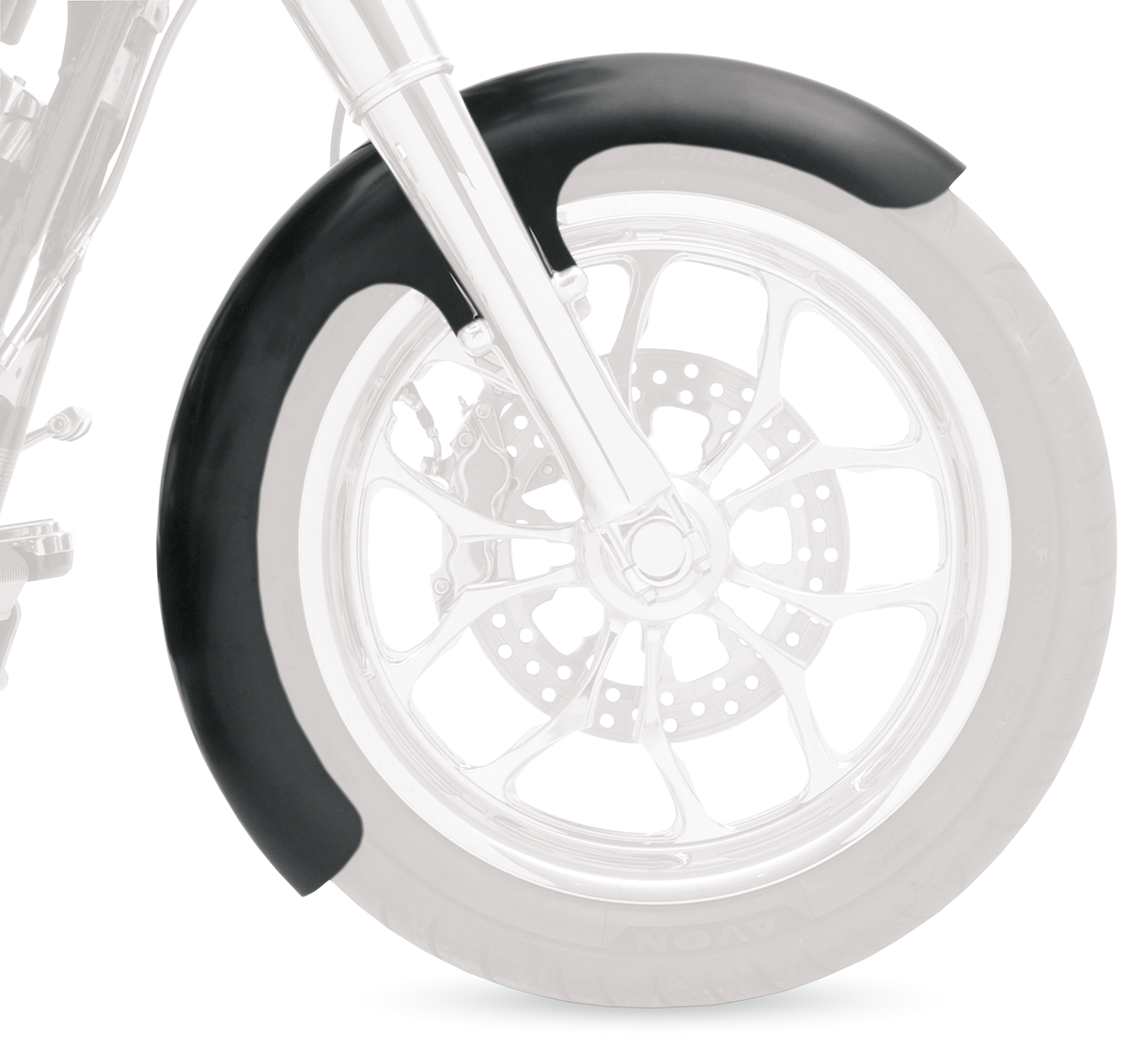 Wrapper Front Fender - Black - 21" - HD Softail