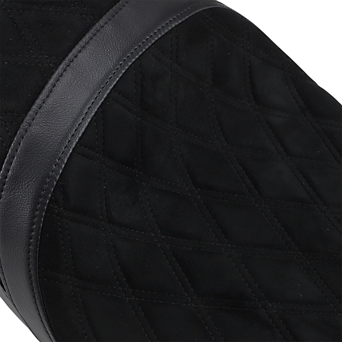 Low Touring Seat - Vinyl/Faux Suede - Diamond - Ness Winged Tanks - FL '08-'23