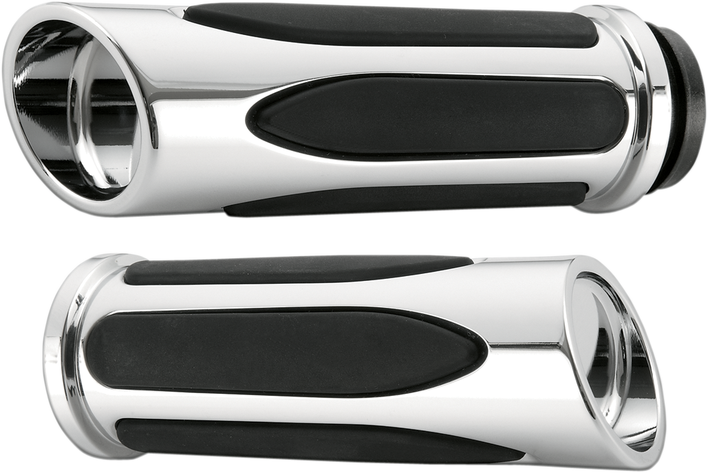 Deep Cut Comfort Series Grips - Cable - Chrome