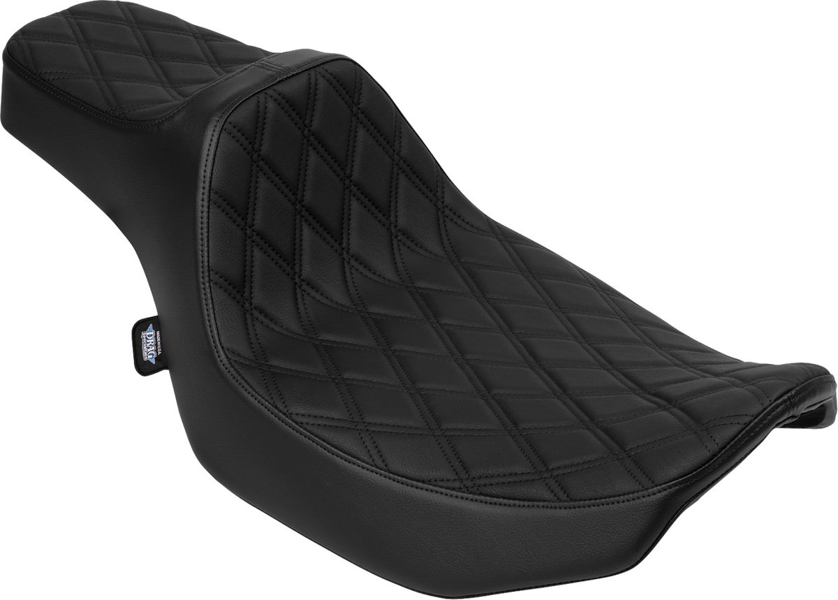 Extended Reach Predator III Seat - Vinyl - Black Double Diamond Stitch - FLH/FLT '23-'25