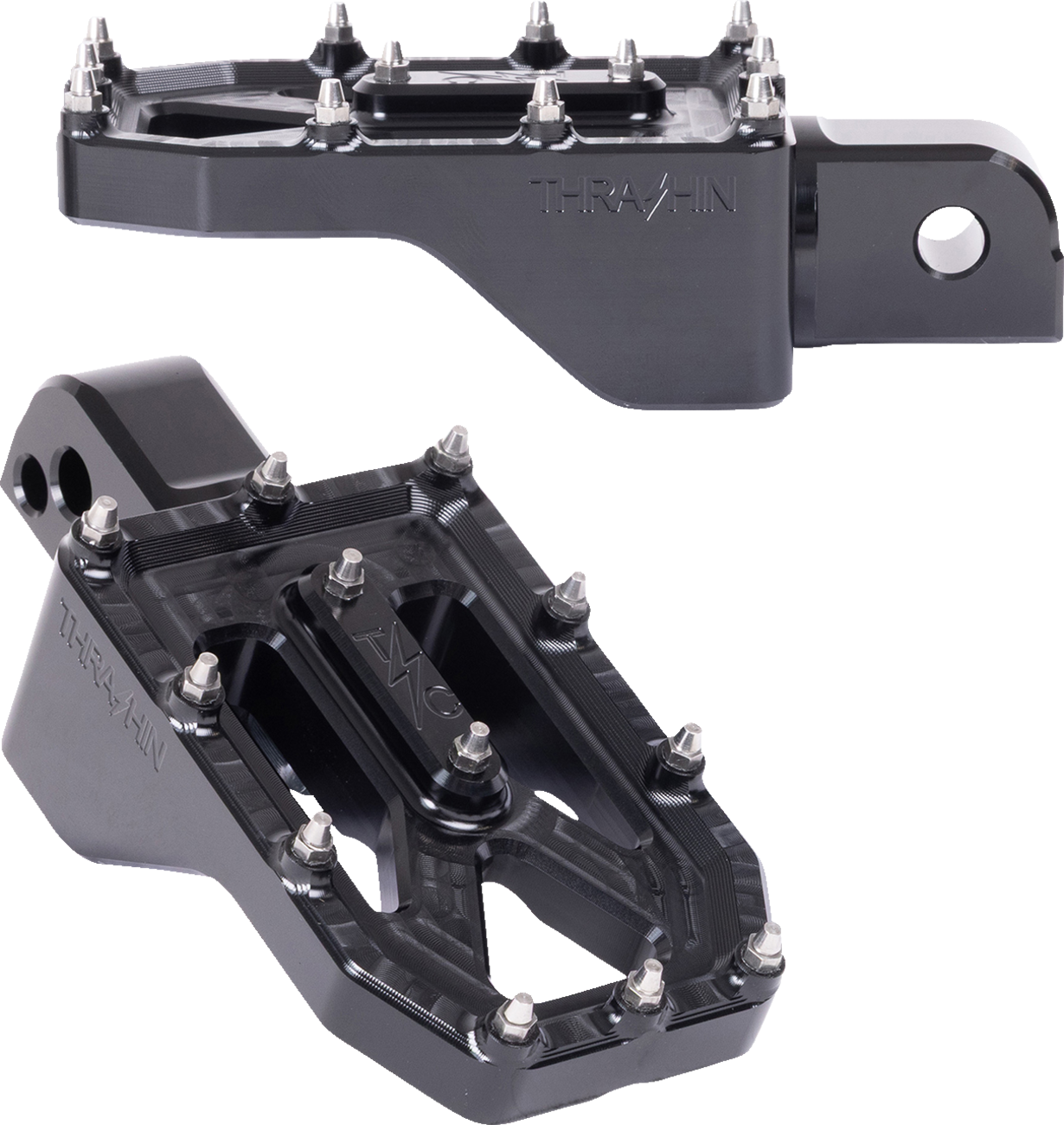 Aggressor Foot Pegs - Rear - Black - FL/FX '18-'25