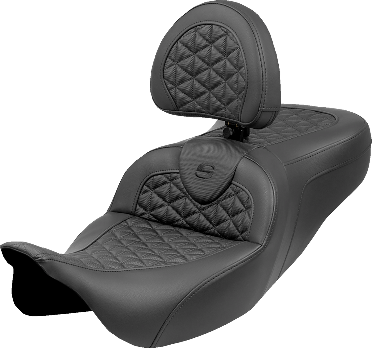 RoadSofa™ Tri Gripper Seat - Extended Reach - W/ Backrest - FLH/FLT '08-'25