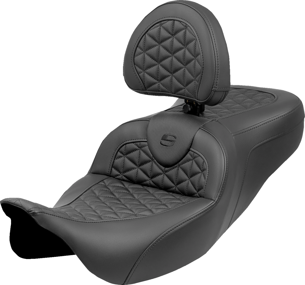 RoadSofa™ Tri Gripper Seat - Extended Reach - W/ Backrest - FLH/FLT '08-'25