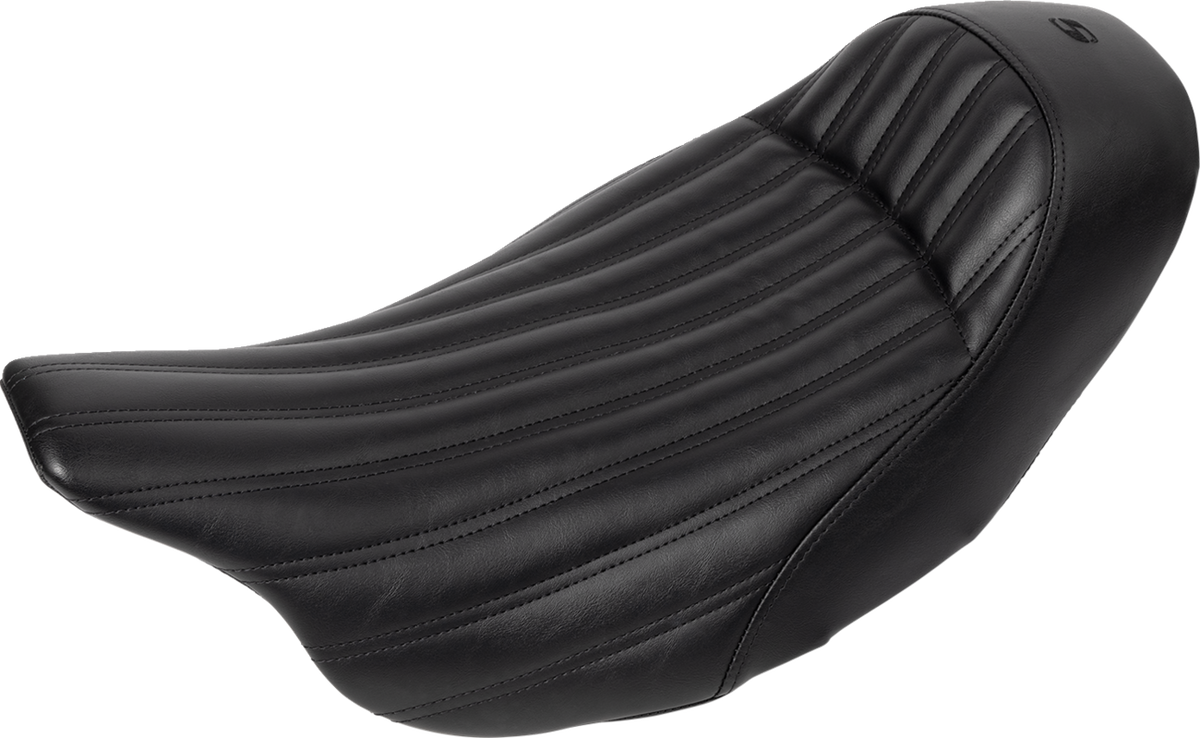 Knuckle Solo Seat - Ribbed - Black - FL '08-'24