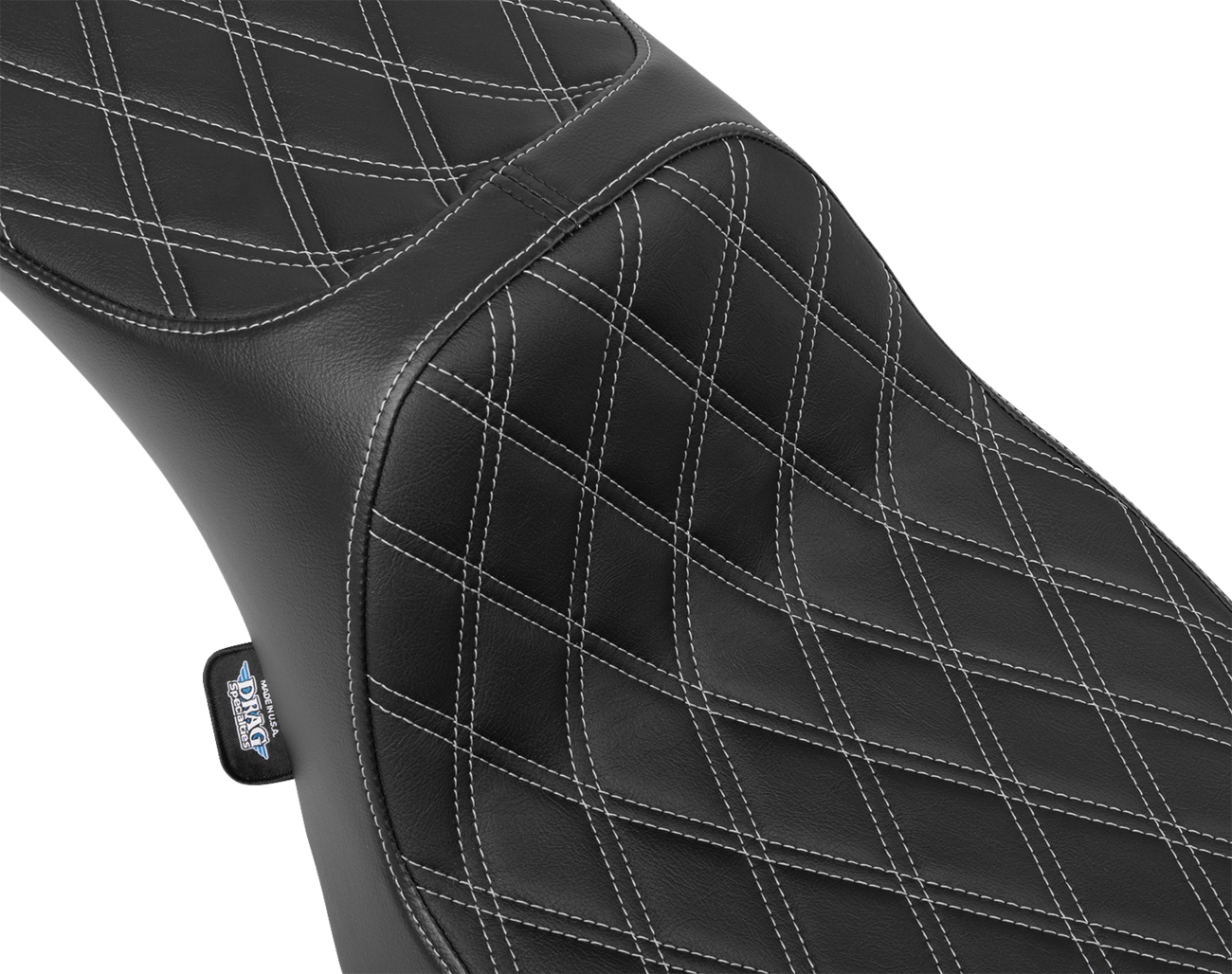 Extended Reach Predator III Seat - Double Diamond - Silver Stitching - Vinyl - FLH/FLT '23-'24
