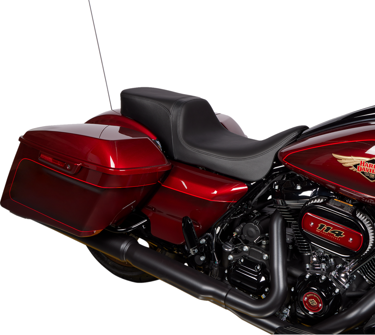 Predator 2-Up Seat - Solar Leather - Black - Smooth - W/O Backrest - FL '08-'23