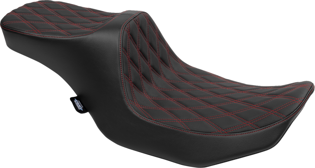 Predator III 2-Up Seat - Vinyl - Double Diamond - Red Stitching - FLT/FLH '23-'24