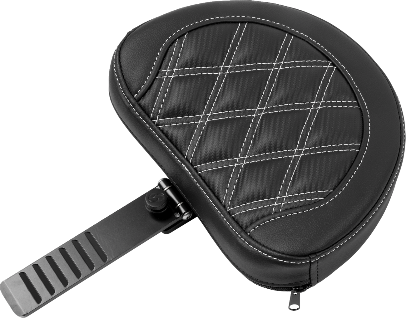Roadsofa™ Extended Reach Seat - With Backrest - Lattice Stitch - White Stitch - FLTR/FLHX '23-'24