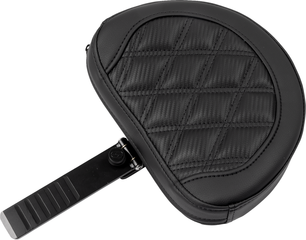 Roadsofa™ Extended Reach Seat - With Backrest - Carbon Fiber - Lattice Stitch - FLTR/FLHX '23-'24