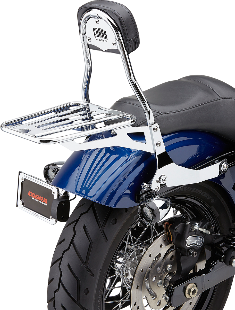 Backrest Kit - 14" - Chrome - Dyna