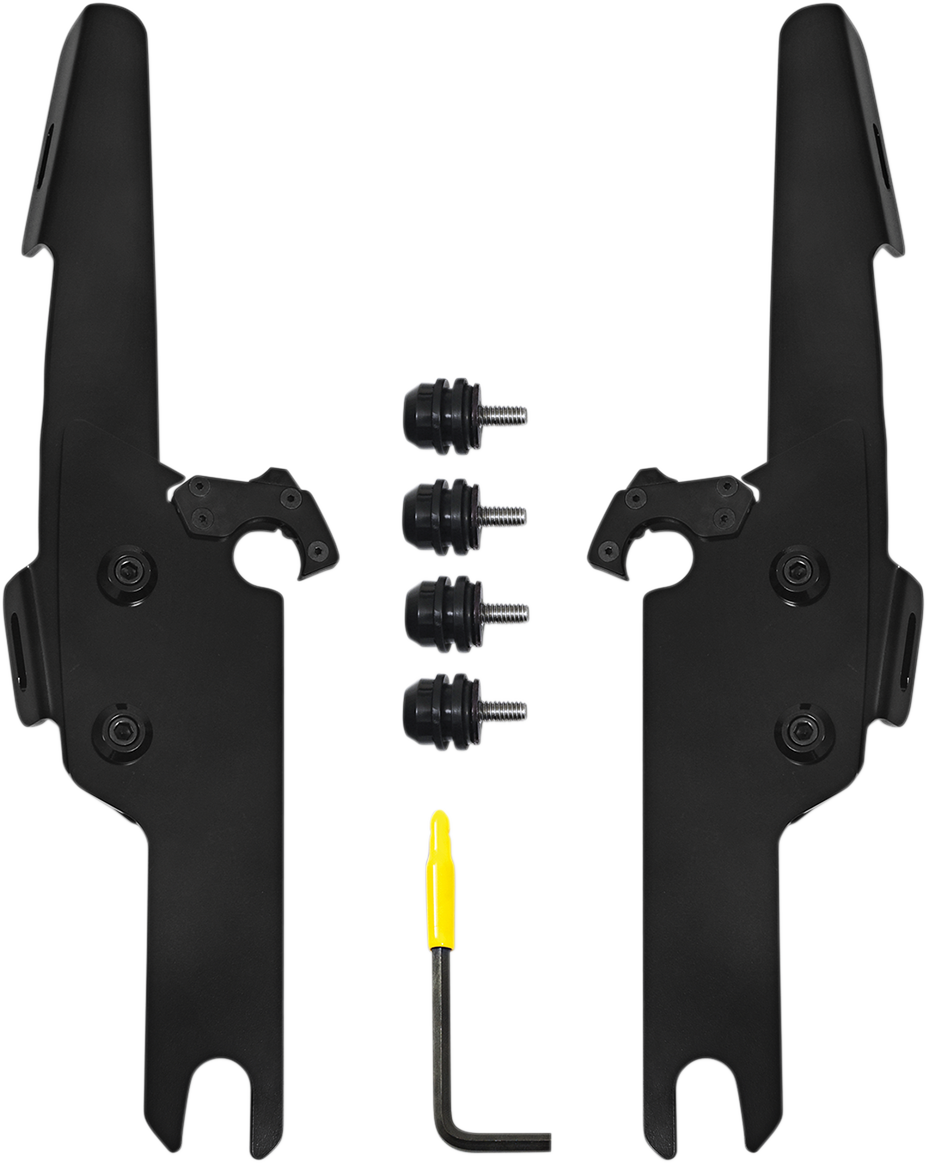 Batwing Fats/Slim Mounting Kit - Black - FLHRS/XS
