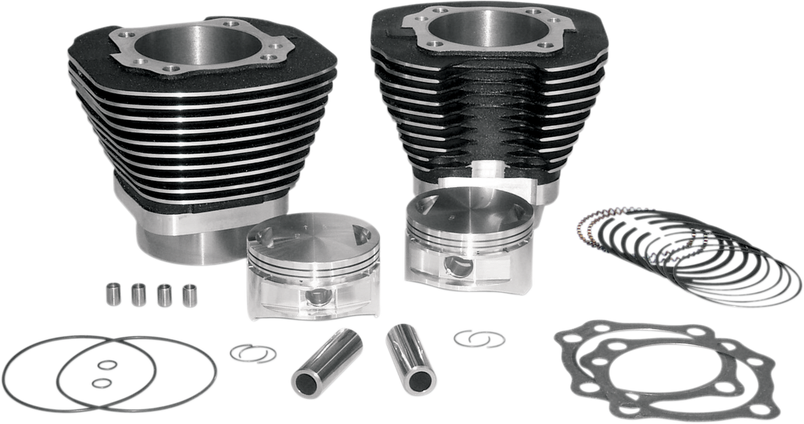 97" Big Bore Cylinder Kit - Wrinkle Black - Twin Cam