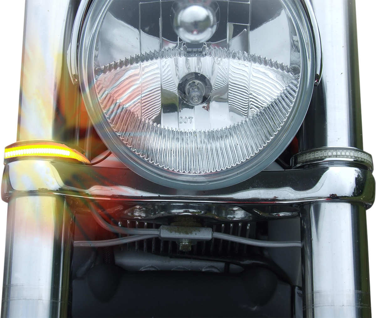 Wrap-Arounds™ LED Lights - 56 MM - Chrome - Clear/Amber