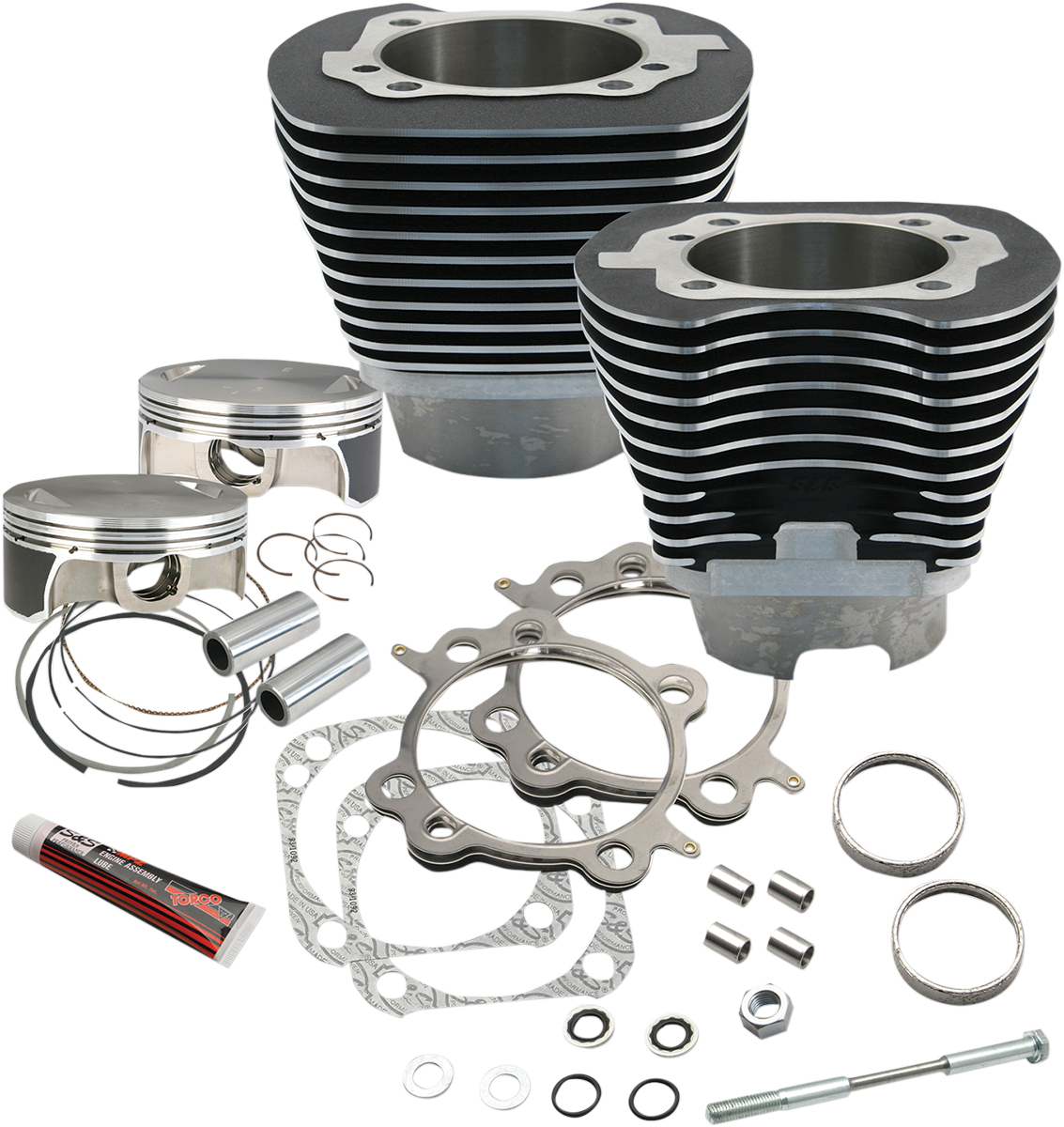 117" Big Bore Cylinder Kit - Wrinkle Black - Twin Cam