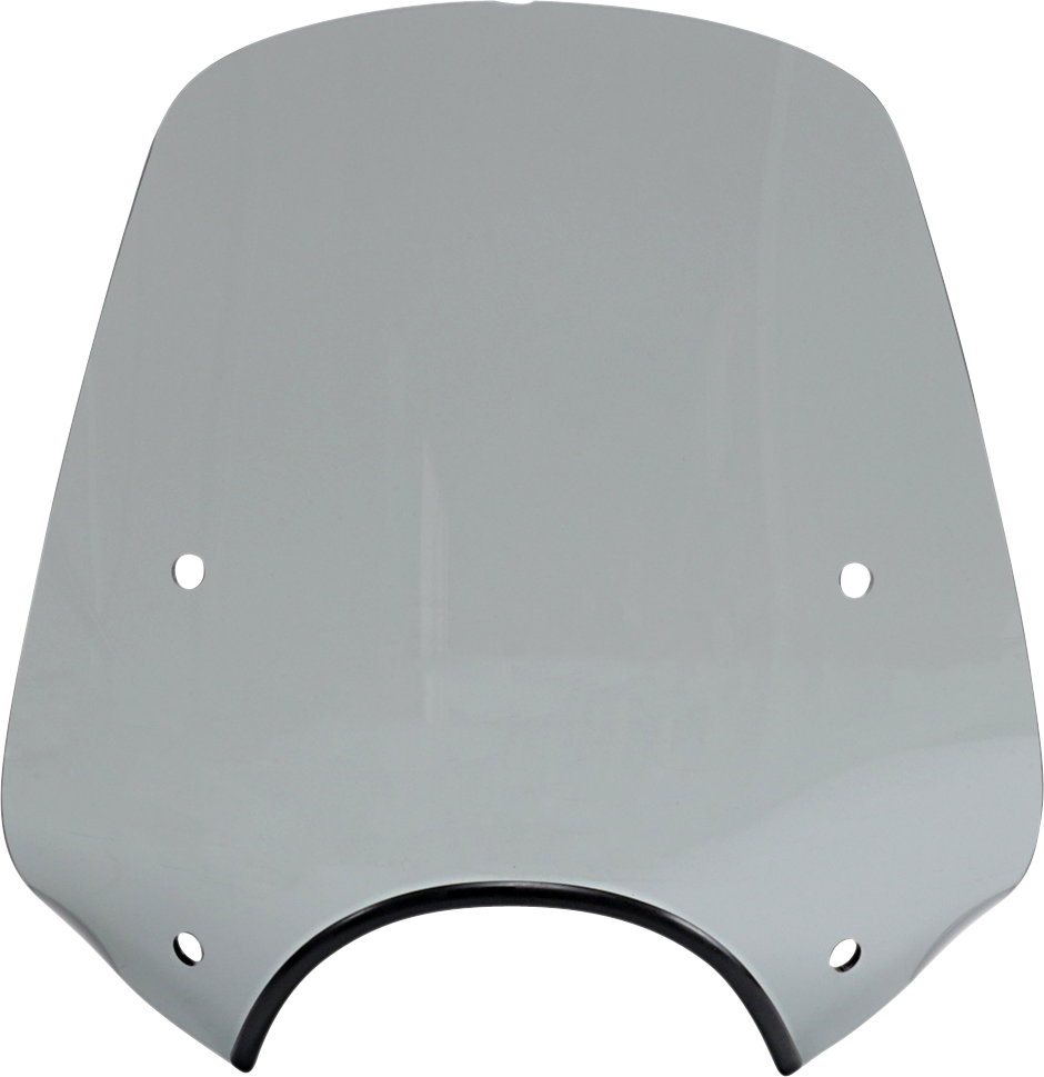 Pop Top Windshield - 9" Headlight Cut Out - Black Smoke