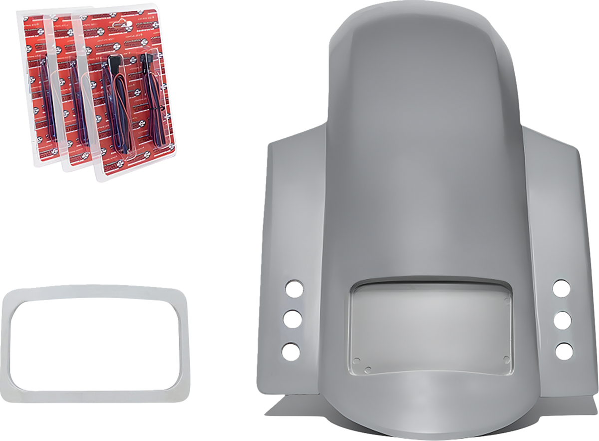 Short Rear Fender - Sport - With Chrome Plate Frame - 3 Sets Of Thunder Bolts
