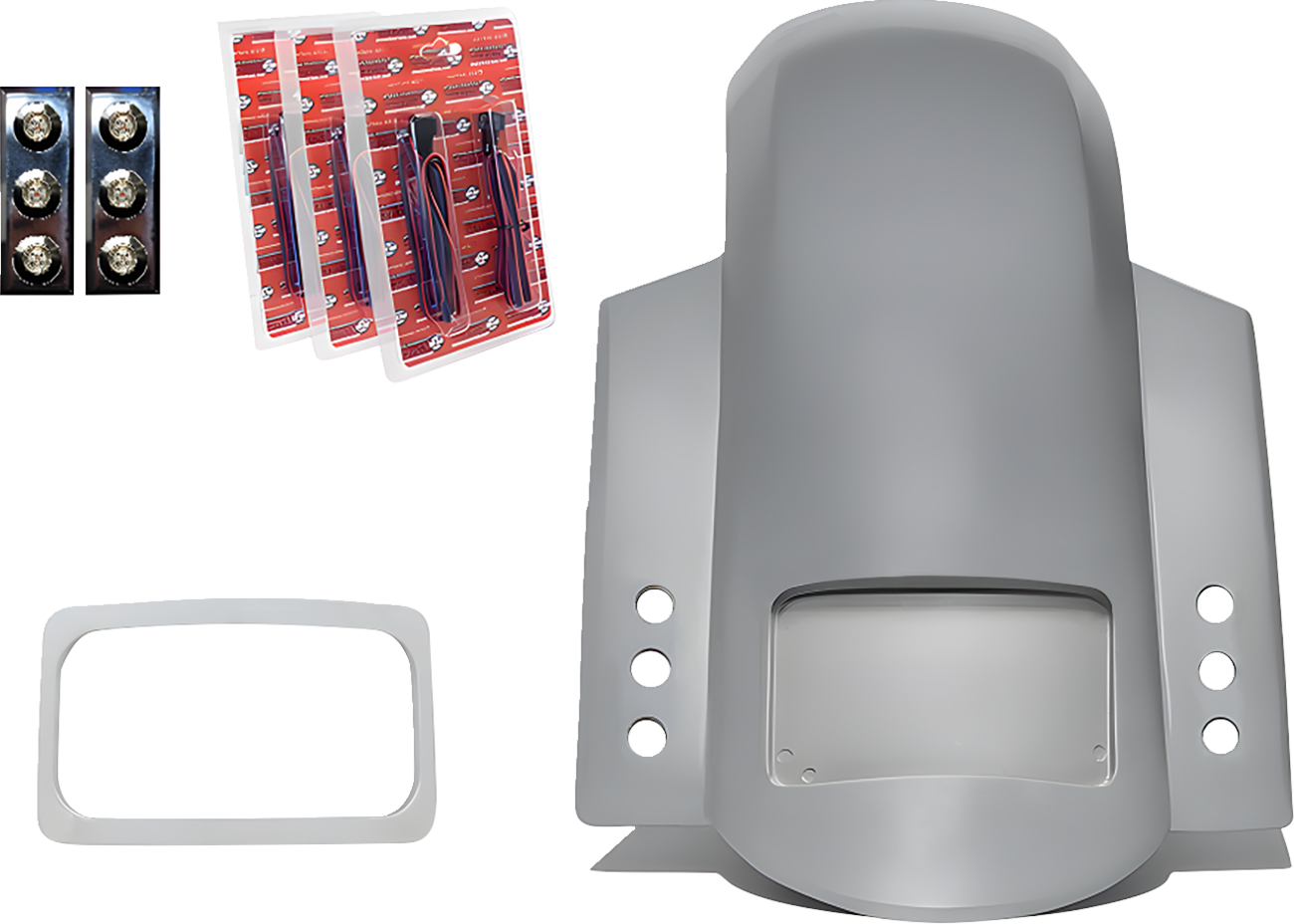 Short Rear Fender - Sport - With Chrome Plate Frame - Thunder-Pod Taillight