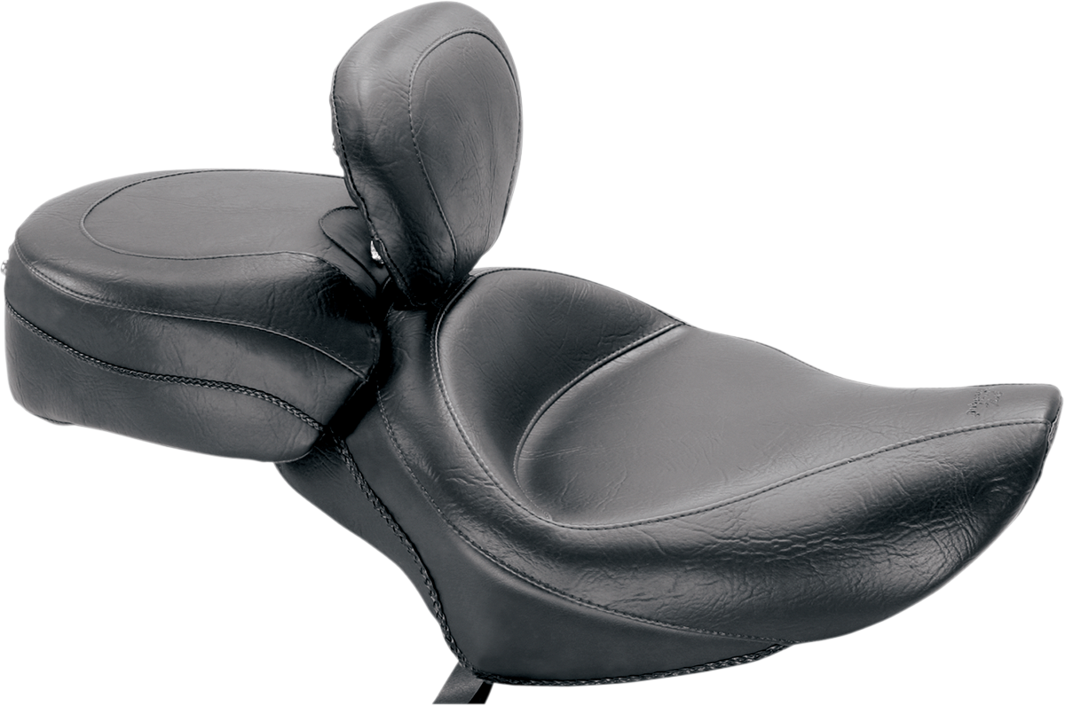 Wide Solo Seat - With Backrest - Vintage - Black - Smooth - XL '04-'21