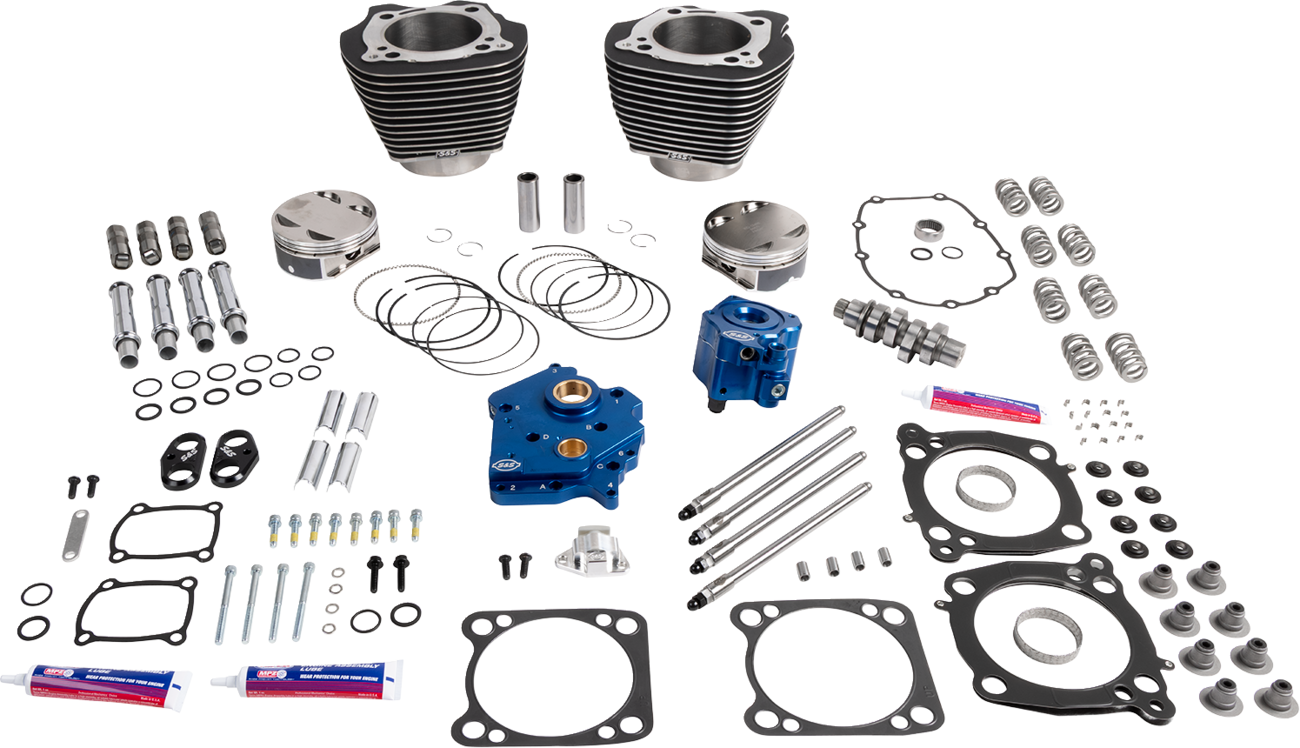 132" Power Package - HPT496 - Chain Drive - Water Cooled - Black With Highlights - 114"/117" M8
