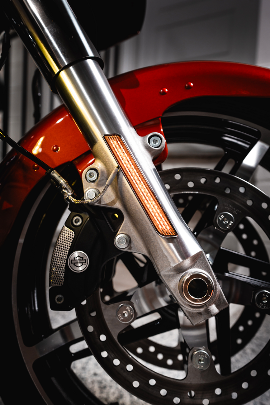 LED Fork Light - Amber - Chrome
