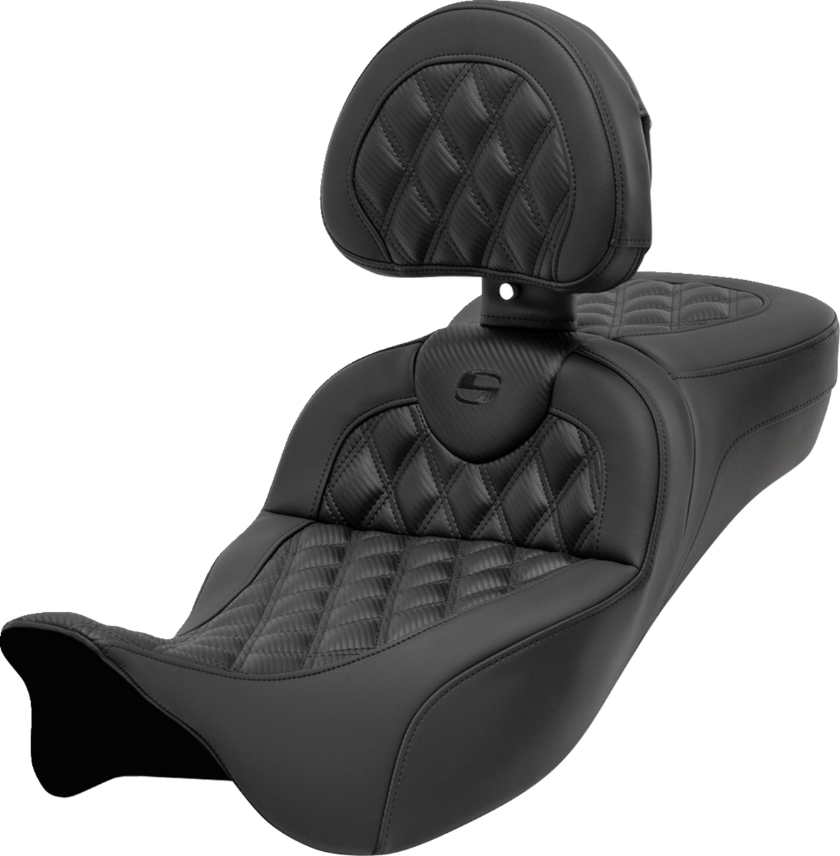 Roadsofa™ Extended Reach Seat - With Backrest - Lattice Stitch - Carbon Fiber - FL '08-'24