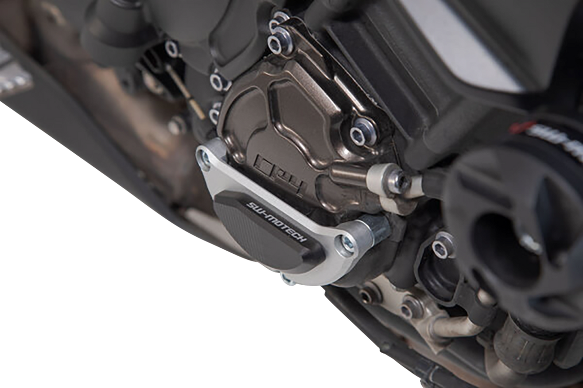 Engine Case Protector - Black/Silver - Yamaha - MT-