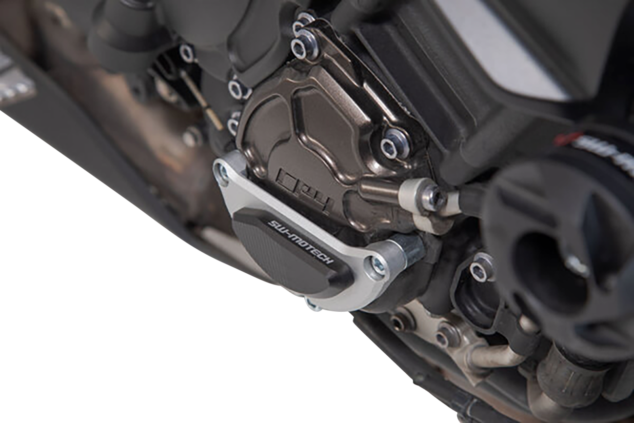 Engine Case Protector - Black/Silver - Yamaha - MT-