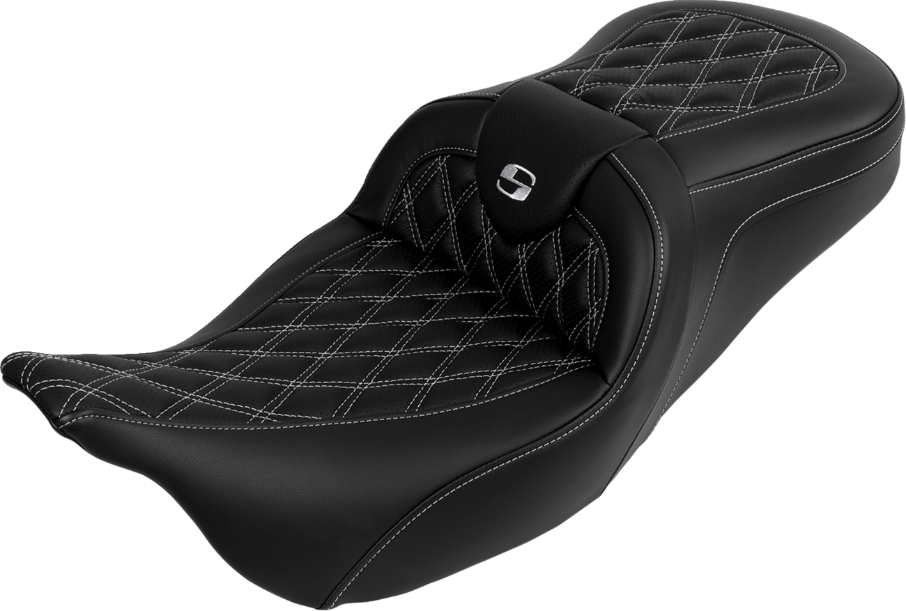 Roadsofa™ Seat - With Backrest - Silver Stitch - FL '08-'23
